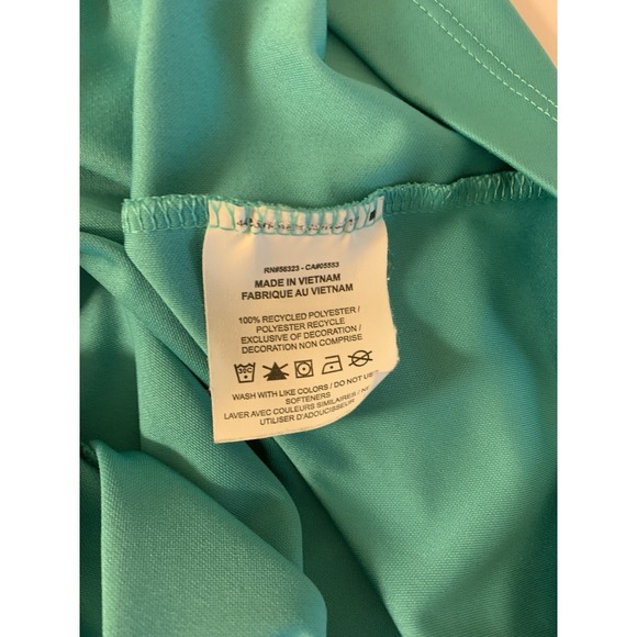 Nike Golf DRI-FIT XL Henley Blade Collar Polo Shirt Teal Blue Embroidered Swoosh - Picture 7 of 8